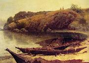 Albert Bierstadt Canoes oil painting picture wholesale